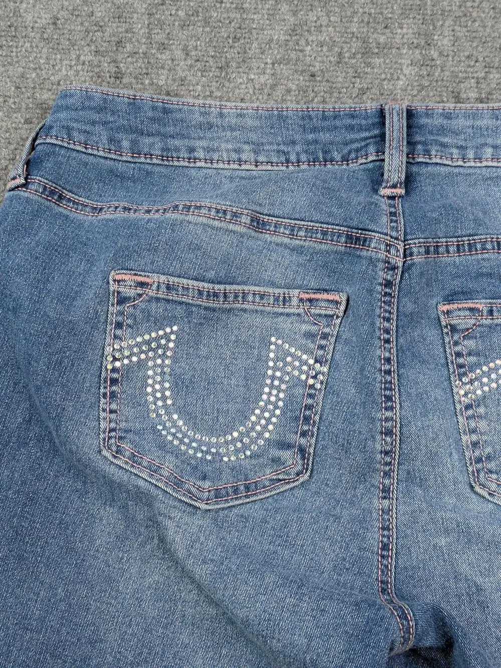 True Religion Jeans Womens 29 Blue Jennie Curvy Mid Rise Super Skinny Stretch